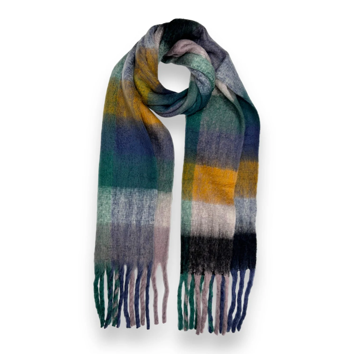 Fluffy Checked Wool Blend - Click for more colour ways